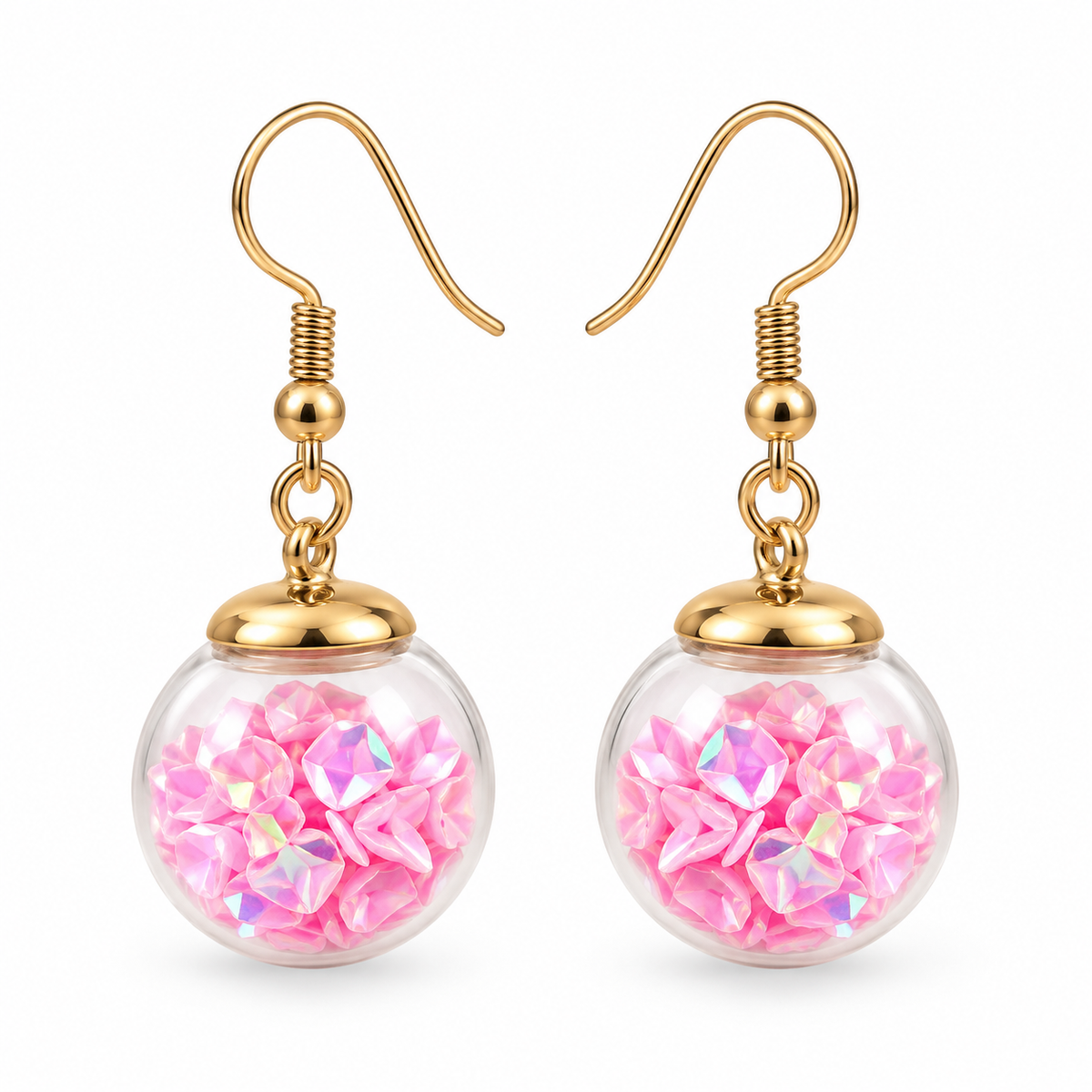 Emerald Wishes Globe Earrings
