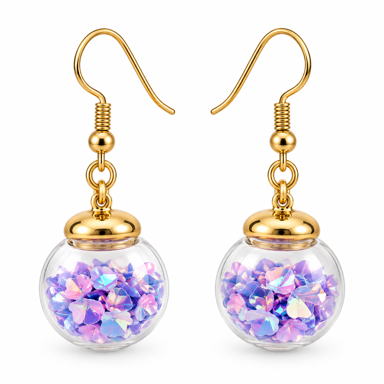 Emerald Wishes Globe Earrings