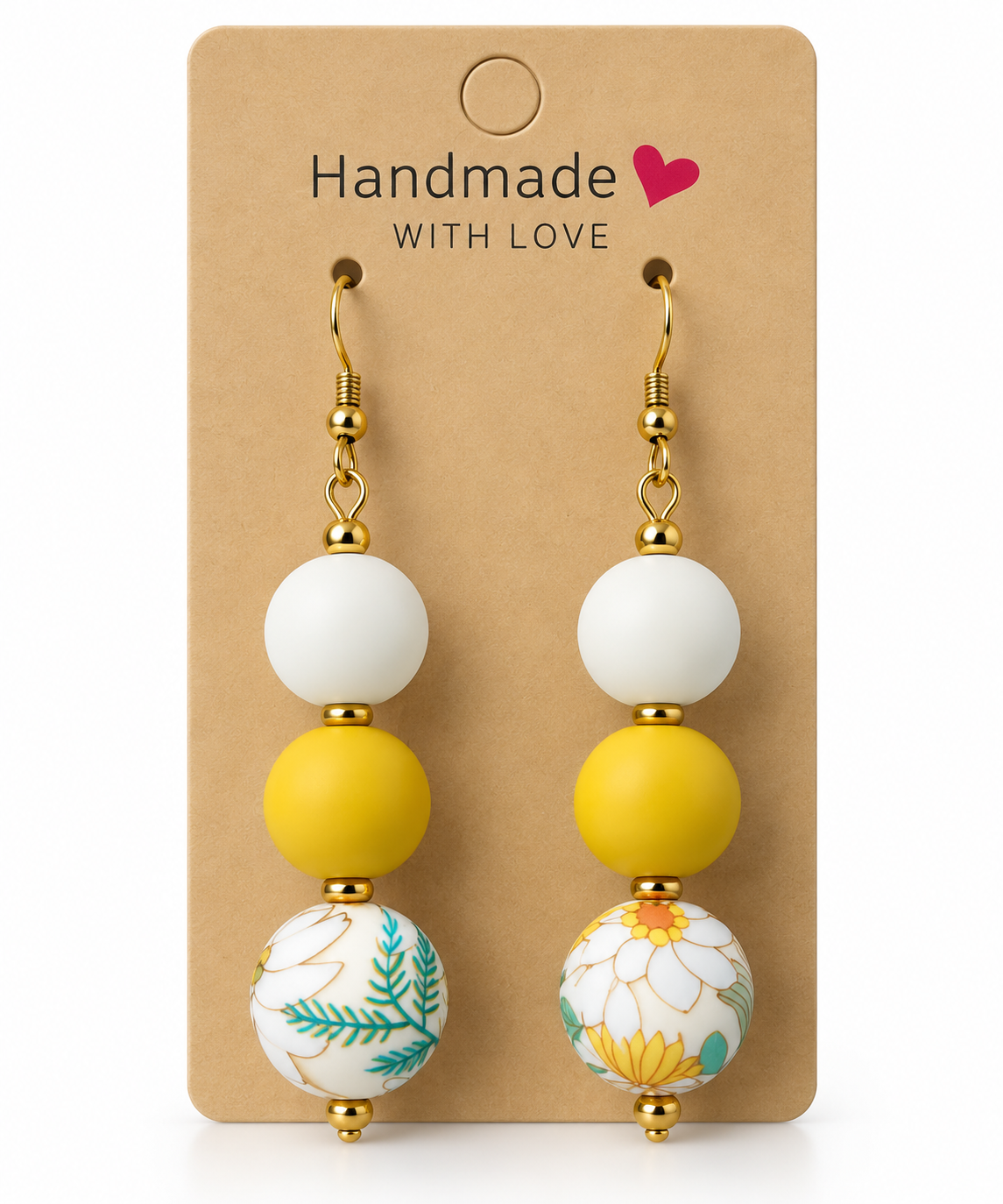 Garden Bloom Triple Bead Earrings