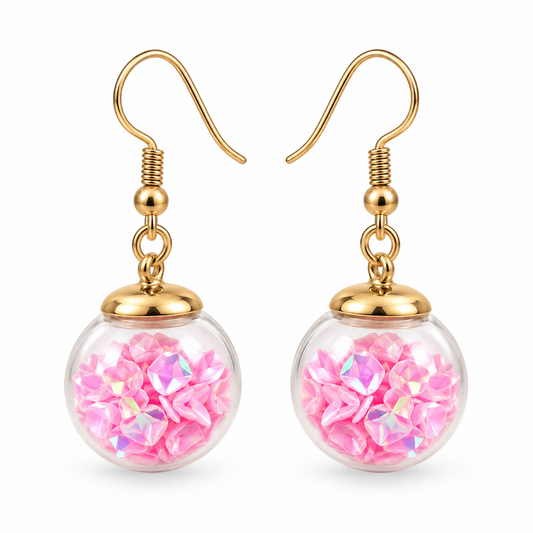 Emerald Wishes Globe Earrings