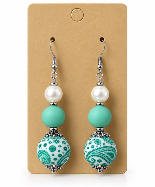 Teal Paisley Pearl