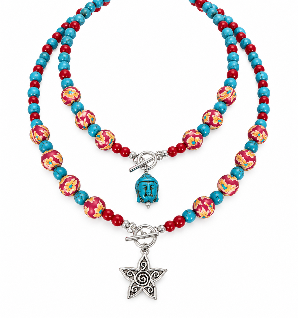 Boho Beaded Necklace Set